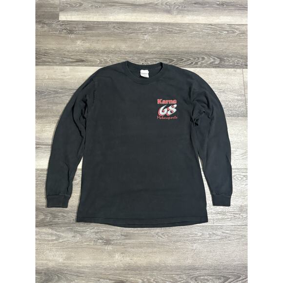 Vintage Delta #68 Jeff Karns Automotive Long Sleeve Shirt Made In USA Men Medium - Picture 1 of 7